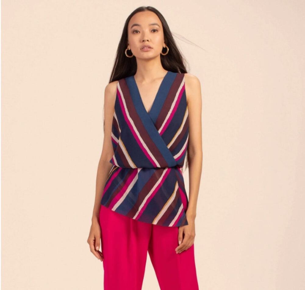 NWT Trina Turk Stellar Striped Tunic Top